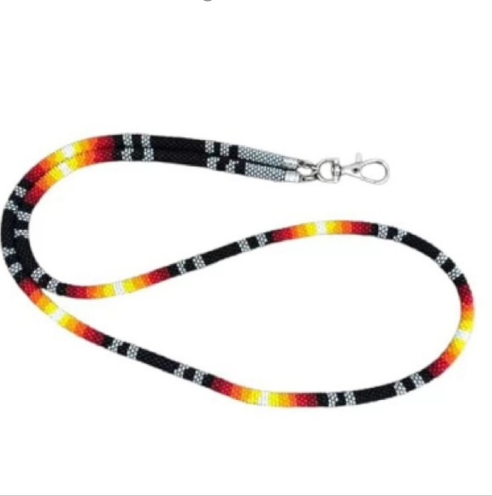 Colorful Seed Beaded Key Lanyard